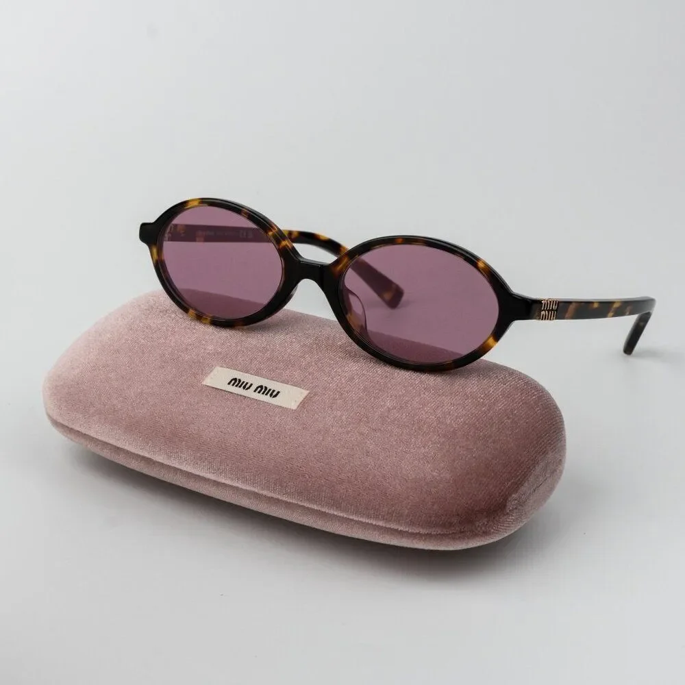 Miu Miu REGARD Men Sunglasses Havana Pink Mirror Silver MU04ZSF VAU50D REGARD